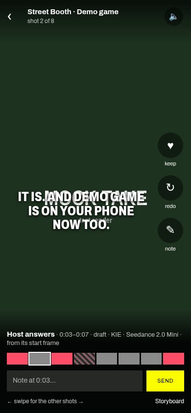 Watch the takes on a phone